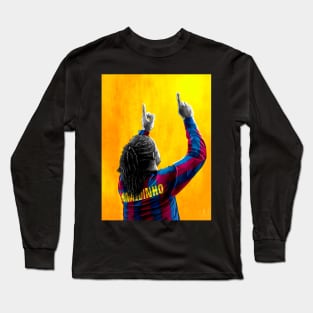 Ronaldinho Gaúcho - Barcelona - Brazil Football Artwork Long Sleeve T-Shirt